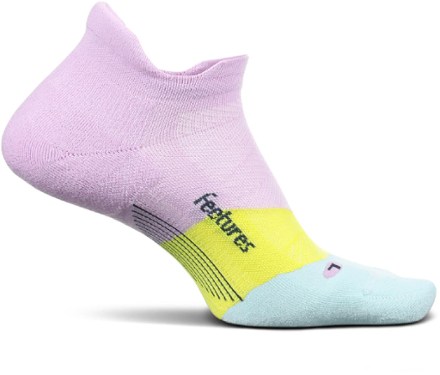 Feetures Unisex Elite Max Cushion No Show Tab Socks Bounce Racing