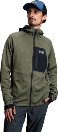 Mountain Hardwear Polartec Power Grid Full-Zip Fleece Hoodie - Men's