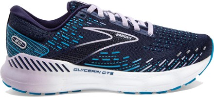  Brooks Men's Glycerin StealthFit GTS 20 Supportive Running  Shoe - Blue/Ebony/Lime - 7 Medium