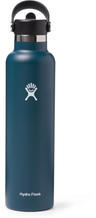 Hydro Flask, Kitchen, 24 Oz Hydro Flask In White With Pink Symbol And  Teal Rubber Strap And Bottom