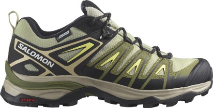  Salomon X Ultra 4 Gore-TEX Hiking Shoes for Women,  Black/Stormy Weather/Opal Blue, 6.5