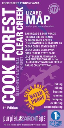 Purple Lizard Maps Cook Forest Clear Creek Map