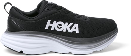 HOKA Bondi 8 Wide 9 , Black / White (Women's)