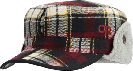 Outdoor Research Men Yukon Cap Hat Folding Brim Wool Blend Sherpa medium