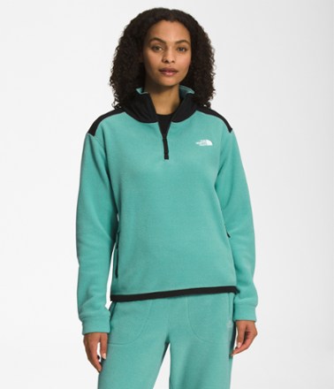 North face womens fleece quarter clearance zip