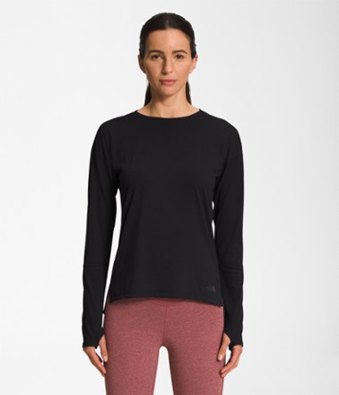 The north face women's slammin fleece crew store long sleeve shirt