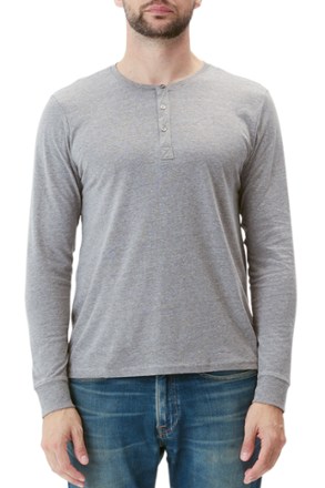 Threads 4 Thought Men's Triblend 3-Button Long-Sleeve Henley Shirt