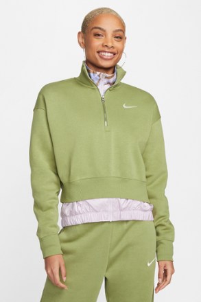 Nike women's air half zip crop pullover hot sale