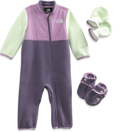 The North Face Baby Denali One Piece Set - Cave Blue & Shady Rose