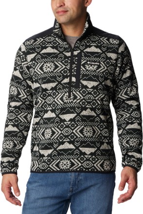 Mens patterned fleece pullover new arrivals