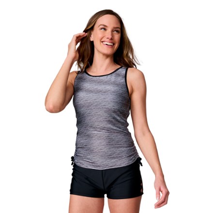 Free Country Mesh Zip-Up Racerback Swim Top for Ladies