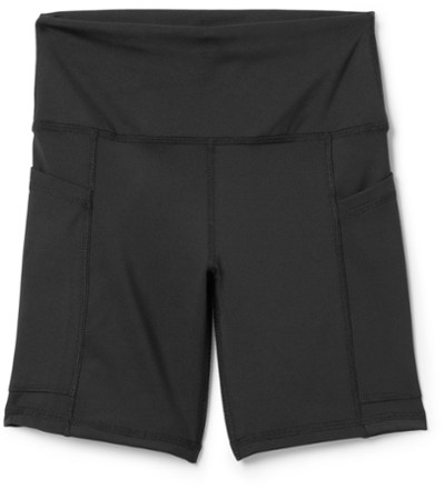 Tranding-Outfit Biker Shorts for Women - High Waist Tummy Control Stretch  Spandex Workout Shorts for Yoga Running Gym Free Size (26 Till 32) Pack of  1(Black) (S, Black)