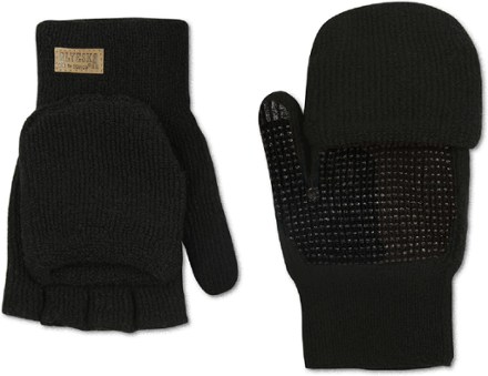 Kinco Alyeska Lined Knit Shell Half-Finger Gloves with Convertible Mitt Hoods