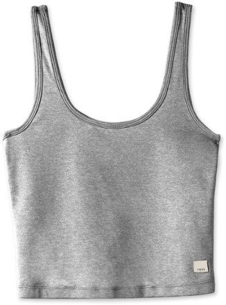 Elevation Square Neck Tank, Heather Grey