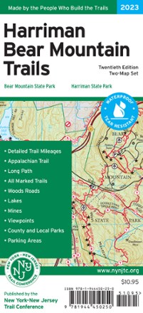 New York New Jersey Trail Harriman-Bear Mountain Trails Map Set - 2023 - 20th Edition