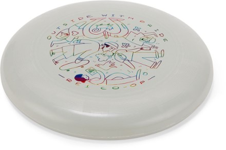 Below is the newest version of REI Co-op Pride Recycled Flying Disc