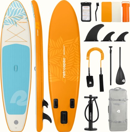 Retrospec Weekender 2 Inflatable Stand Up Paddle Board with Paddle - 10'6"