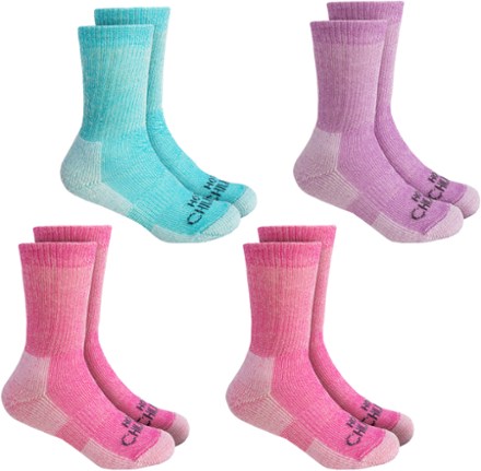 Hot Chillys Youth Wool Trail Socks - 4 Pairs