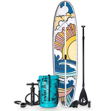 Pau Hana Big EZ Air Stowaway Lite Stand Up Inflatable Paddle Board with Paddle - 11'