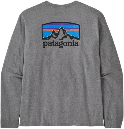 Patagonia Baby Long-Sleeved Regenerative Organic Certified Cotton Graphic T-Shirt - Fitz Roy Flurries: Sunfade Pink - 60371 - 12M