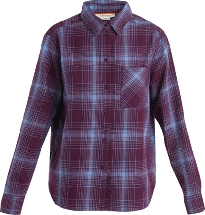 Icebreaker Women's Merino 200 Dawnder Long-Sleeve Flannel Plaid Shirt