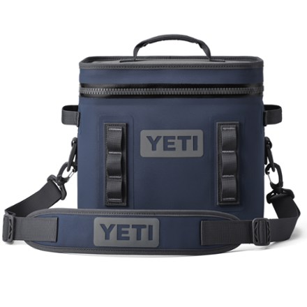 Yeti Hooper Flip 12 Soft Sided Cooler store Bag grey Travel Shoulder Strap