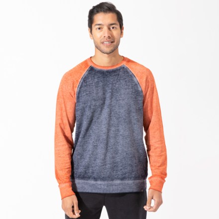 Threads 4 Thought Men's Colorblock Raglan Fleece Crew Sweatshirt