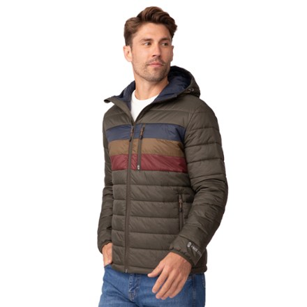 Free Country Men's Tricolor Puffer Hooded Insulated Jacket