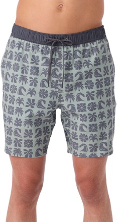 O'Neill Men's Hermosa Elastic Waist Lined 17" Swim Trunks