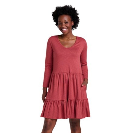 Toad&Co Women's Marley Tiered Long-Sleeve Dress