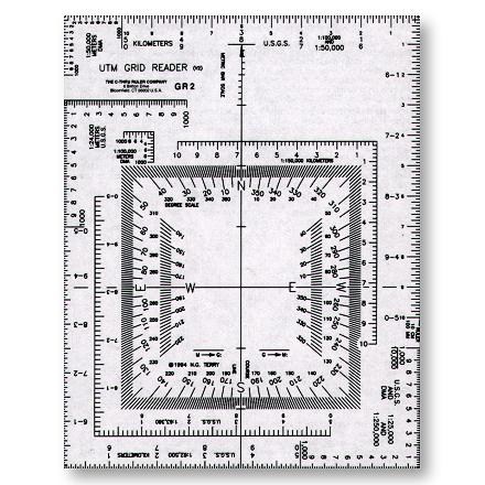 Military GPS 8 Figure Plotting Protractor