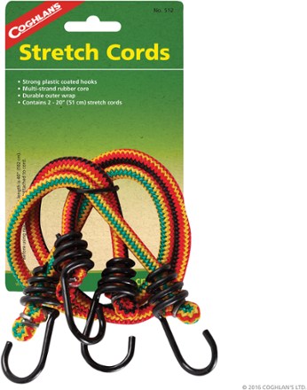 Coghlan's 5mm Mini Stretch Cords with Hooks - Package of 4