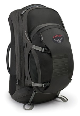 black flap backpack