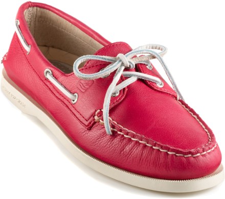 womens red sperry boat shoes