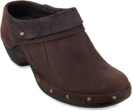 merrell leather clogs