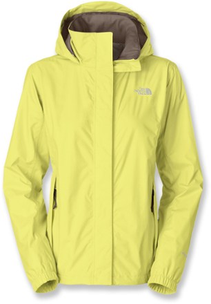 womens yellow north face rain jacket