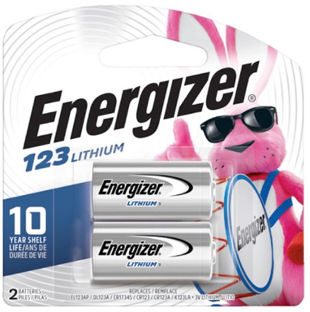 Energizer 123 Lithium Batteries - Package of 2