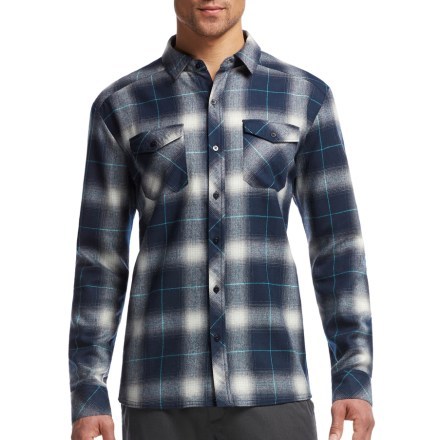 icebreaker mens lodge ls flannel shirt