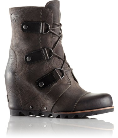 Women's wedge mid cheap waterproof leather boots