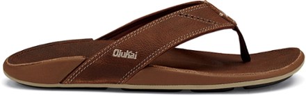 OluKai Nui Leather Flip-Flops - Men's