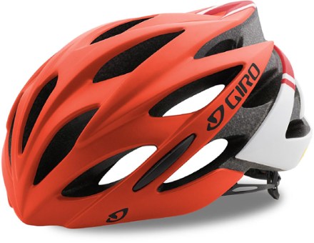 orange road bike helmet