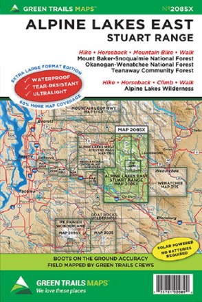 Map 208SX - Alpine Lakes East Stuart Range