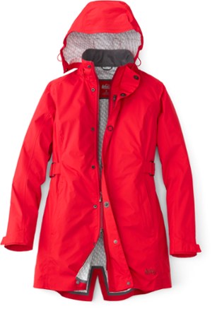 long red raincoat