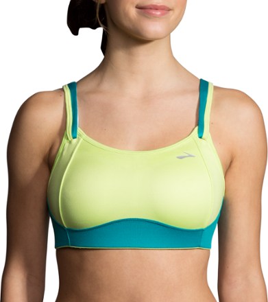 Stylish and Supportive Brooks Fiona Bra - Sterling/White