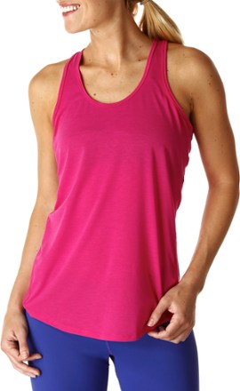 Lucy Built In Bra Tank Top Womens XL Extra Large Pink Back Cutout